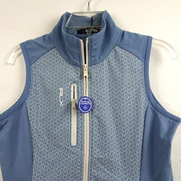 RLX Ralph Lauren Golf Vest Women's Size XS Blue Full Zip Wicking Sleeveless - Picture 3 of 12